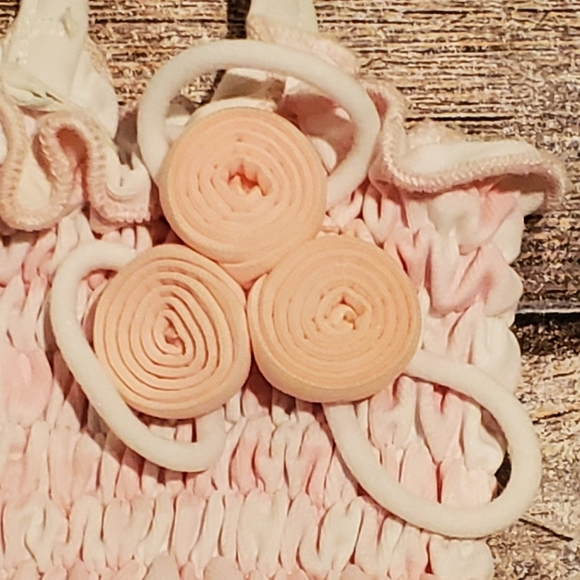 Archimede Boutique Brand Pink & White Check Bathing Suit Baby Girl 9-12 Months - Picture 5 of 6